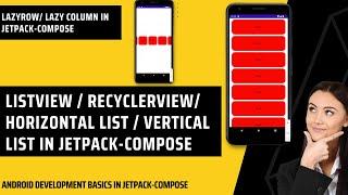 How to show items in ListView in jetpack compose using LazyRow and LazyColumn just like recyclerView