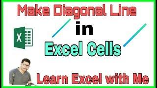 How To Make Diagonal Line in Excel