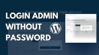 How To Login Wordpress Admin Without Password