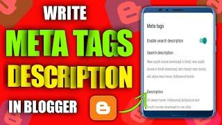 How to Add Meta Tags And Description In Blogger 2022| Blogger Tutorial For Beginners| Blogging DP