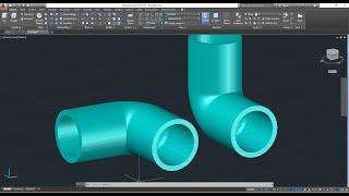 AutoCAD 3D, how to drawing 90 pipe fitting