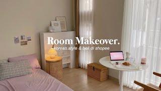 ROOM MAKEOVER! Korean style bedroom + room tour dekor kamar bekas kost jadi aesthetic?