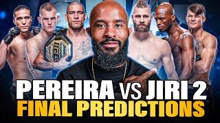 PEREIRA vs JIRI 2 FINAL PREDICTIONS | WHO WINS ALEX PEREIRA vs JIRI PROCHAZKA REMATCH?!