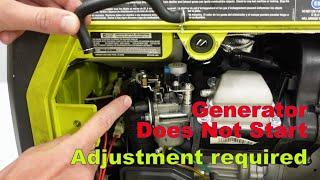 Generator Does Not Start. Most Common Problem. 5-Min Adjustment