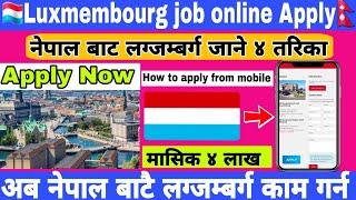 Luxembourg working visa for Nepal || Luxembourg work visa 2025 || Luxembourg working visa from Nepal