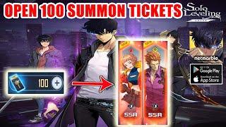 Solo Leveling: Arise Gameplay - Open 100 Summon Tickets Get SSR