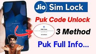 Puk Code To Unlock Sim Card Jio | Jio Puk Code Kaise Nikale | Puk Code Work Nahi Kar Raha