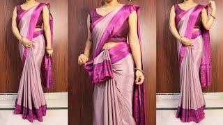 Crepe saree draping | how to drape crepe saree perfectly step by step