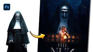 The Nun Movie Poster Design | Photoshop Tutorial