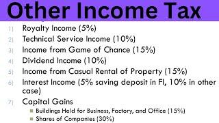 Other Income Tax | Public Finance and taxation | Direct tax
