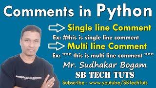 Comment Statements in Python | How to write comments in Python | Python Programming | in Telugu