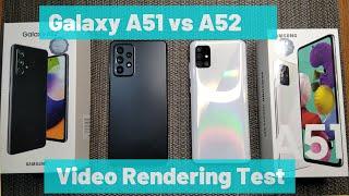 Galaxy A51 Vs Galaxy A52 Video rendering test kinemaster | Graphic performance