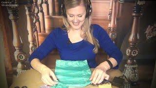 Mic Test and Unboxing packages. ASMR. Cards, Tissue Paper, ASMR Book, Souvenirs, Bath Bombs