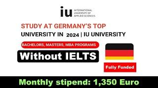 IU Applied Sciences Scholarship 2024 | No IELTS | Germany | How to Apply Online