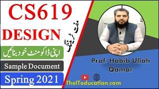 CS619 How to Make Design Document, Final Project Design Document Spring 2021 Yourself | Part 1