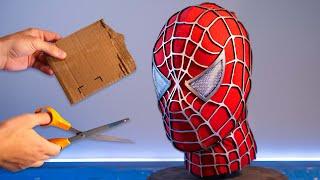 Making a Cardboard SPIDER-MAN mask