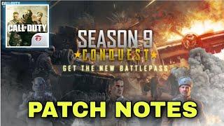 COD MOBILE SEASON 9 OFFICIAL PATCH NOTES - SEASON 9 PATCH NOTES FULL EXPLAIN - CODM