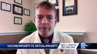 Vaccine immunity vs. natural immunity