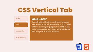 How to Create Vertical Tab using HTML, CSS - Responsive Vertical Tab Design