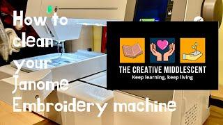 Janome Memory Craft  550E. Cleaning and oiling your machine.