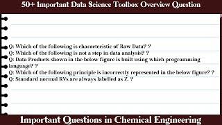 MCQ Questions Data Science Toolbox Overview with Answers