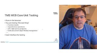 Unit testing with TMS WEB Core