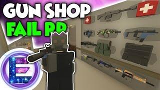 GUN SHOP FAIL RP - Trying... to run a shop - Unturned Roleplay ( Funny Moments )