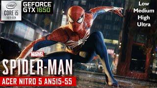 Marvel’s Spider-Man Remastered PC | GTX 1650 | I5-10300H | Acer Nitro 5 AN515-55 | Benchmark Games