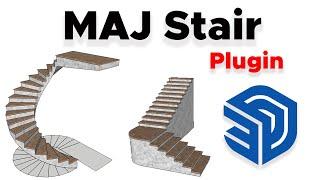 MAJ Stair- FREE Stair Extension for SketchUp  | New MAJ Stair Plugin For SketchUp in 2023