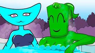 RAINBOW FRIENDS CHAPTER 2 -CYAN and GREEN SWIMMING React to funny TikTok Videos