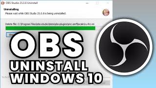 How To Uninstall OBS Studio on PC Laptop (Windows 10)