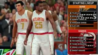 NBA 2K17 PS4 Phoenix Suns vs Atlanta Hawks CPU vs CPU Simulation Nation