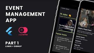 Event Management App using Flutter & Appwrite | Login & Signup | Part 1