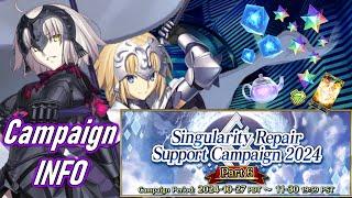 [FGO NA] Some SQ Inbound! | Singularity Repair Support Campaign Overview