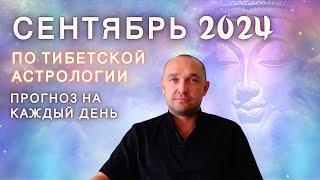 АСТРОПРОГНОЗ СЕНТЯБРЬ 2024 - ГОРОСКОП по ТИБЕТСКОЙ АСТРОЛОГИИ - лунный календарь стрижек | ЗУХРАЙ