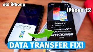 Troubleshooting iPhone 15: Old iPhone Not Detected for Quick Start Data Transfer *FIXED*