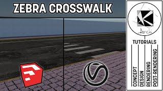 Learn to Add Zebra Crosswalk Material - Sketchup and Vray Next