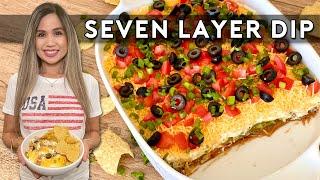 7 LAYER DIP | 7 LAYER PARTY DIP | MEXICAN 7 LAYER DIP