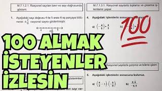 7.Sınıf Matematik 1.Dönem 2.Yazılı