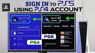 How to Put your PS4 account on PS5! [Sign In/Connect]