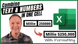 Combine Text and Numbers into One Cell in Excel