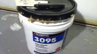 Home Theater Carpet on wall using  Roberts 3095 carpet adhesive  from Home Depot