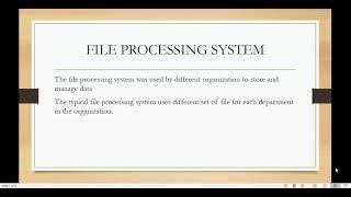 File processing system | problems in file processing system