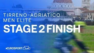 Sprint DOMINANCE on display | Stage 2 Finish Tirreno–Adriatico 2024 | Eurosport Cycling