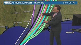 Tuesday 10 PM Tropical Update: Minor changes to Hurricane Francine's forecast