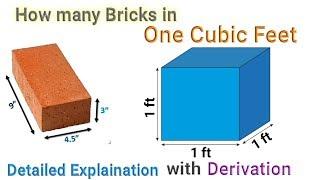 Bricks Quantity: How many bricks in One Cubic Feet (1 cft)