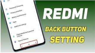 Redmi Back Button Settings | Back Button Settings In Redmi Note 8 Pro