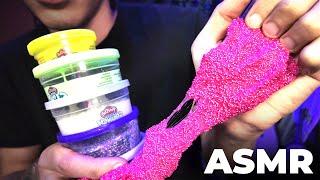 ASMR Foam Slime (pops, crackles, whispering, flutters)