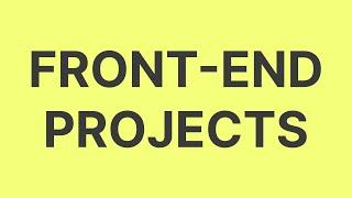 Front-end Projects #tsbsankara