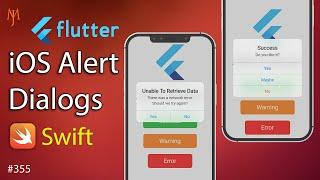 Flutter Tutorial - Show iOS Alert Popup Dialog | SwiftUI In Flutter | Cupertino Alert Dialog